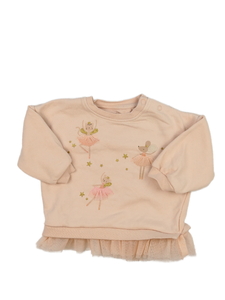 Růžová mikina s baletkami F&F