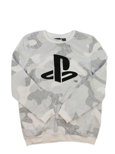 Světlá vzorovaná mikina PlayStation 