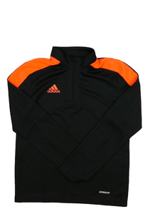 Černo-oranžová sportovní mikina Adidas