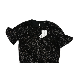 Nový černý crop top s flitry George