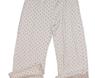 Bílé pyžamové kalhoty se srdíčky New Look 