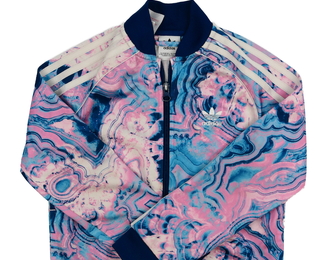 Světlá batikovaná sportovní mikina Adidas