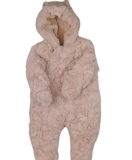 Růžový chlupatý overal Mothercare