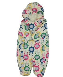 Krémový květinový zimní overal M&S