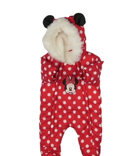 Červený zimní overal Minnie Disney