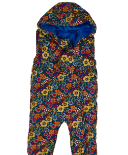 Modrá květinová zimní kombinéza Next