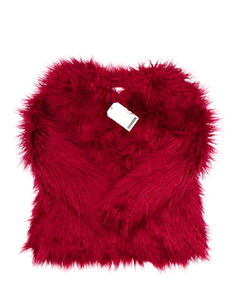 Nový červený chlupatý kabátek Zara