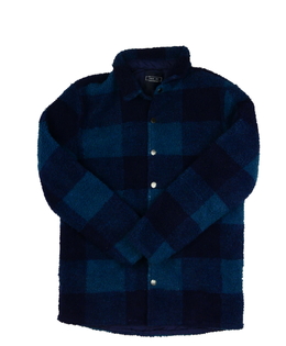 Modrý beránkový zimní kabát Next