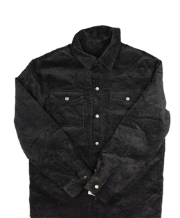 Šedý zimní manšestrový kabát M&S