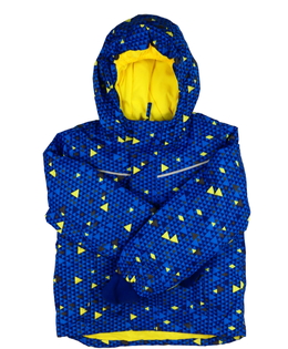 Modrá zimní bunda s lyžařským pásem 