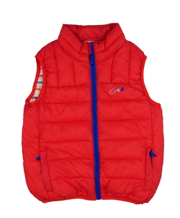 Červená prošívaná vesta