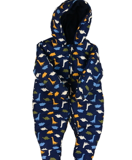 Tmavá zimní kombinéza s dinosaury Mothercare