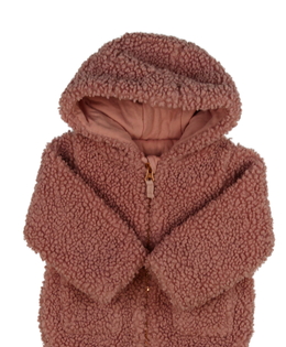 Růžový beránková kabátek Nutmeg