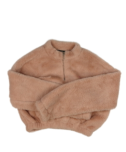 Růžová chlupatá crop bundička New Look 