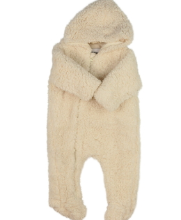 Krémový zimní beránkový overal Zara