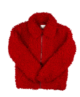 Červený beránkový kabátek River Island 