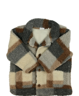 Hnědý beránková kabátek F&F