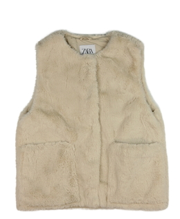 Hnědá chlupatá vesta Zara