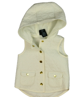 Krémová dekorativně prošívaná vesta