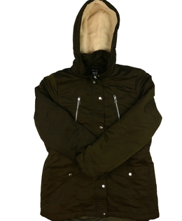 Tmavě khaki dlouhá bunda vel. 170 New Look