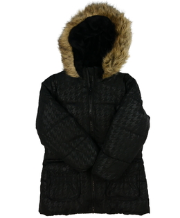 Černá vzorovaná zimní bunda 