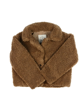 Hnědý kratší beránková kabátek George