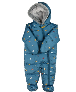 Modrá zimní kombinéza s obrázky Nutmeg