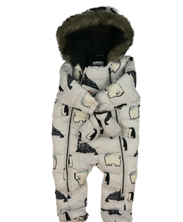 Nová šedá zimní kombinéza se zvířátky F&F