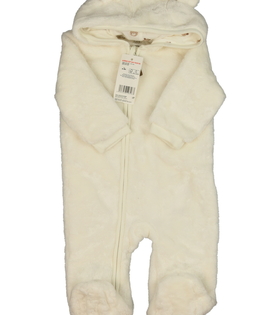 Nový bílý chlupatý zimní overal F&F