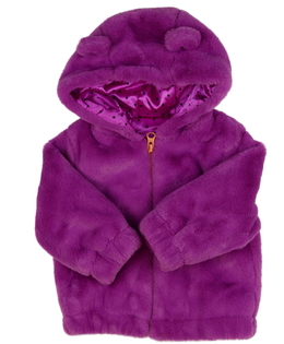 Fialová chlupatá bundička Nutmeg