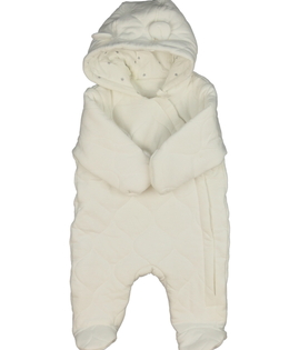 Bílý prošívaný zimní overal George