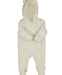 Bílý prošívaný zimní overal George