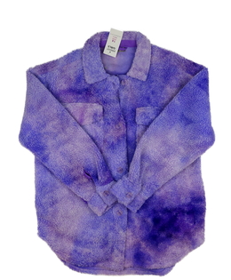 Nový fialový melírovaný košilový kabátek