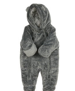 Šedý melírovaný zimní overal George