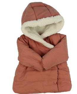 Růžová prošívaná zimní bundička 