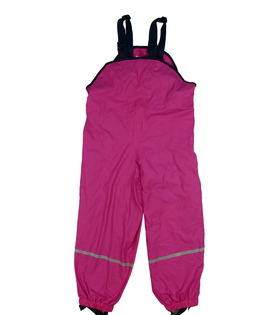 Růžové kalhoty do deště s fleecovou podšívkou