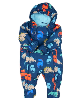 Modrá zimní dinosauří kombinéza M&S