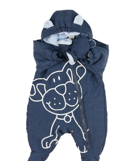 Modrá zimní kombinéza s pejskem Next