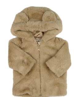 Hnědá chlupatá bundička F&F