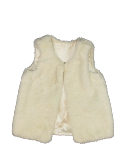Krémová chlupatá vestička 