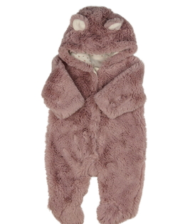 Světlý chlupatý zimní overal Tu