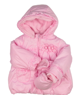 Růžová zdobná zimní bunda Mayoral
