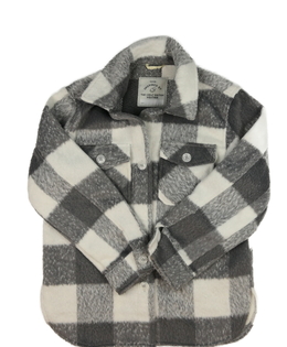 Šedo-bílý košilový kabát George