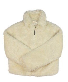 Smetanová chlupatá bunda 