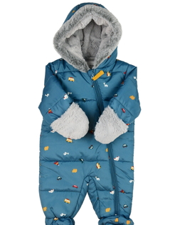 Zelená zimní kombinéza motiv farmy Nutmeg