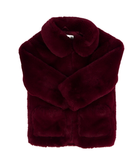 Bordo kožíškový kabátek F&F