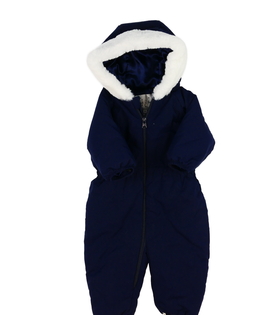 Modrá zimní kombinéza s kožíškem