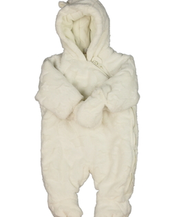 Bílý kojenecký zimní overal 