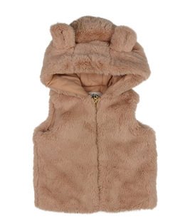 Růžová chlupatá vesta F&F