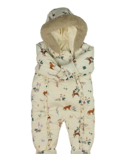 Krémová zimní kombinéza s volánky George